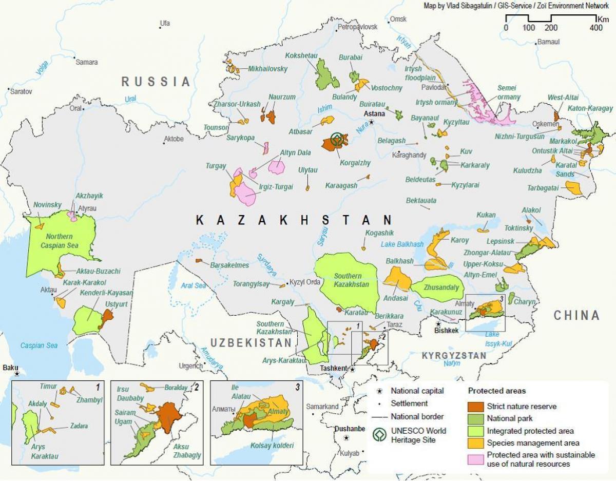 carte de la république du Kazakhstan ressources naturelles