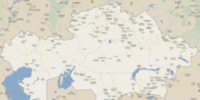 Carte de la république du Kazakhstan de la route