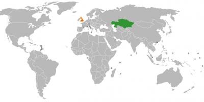 Kazakhstan emplacement sur la carte du monde