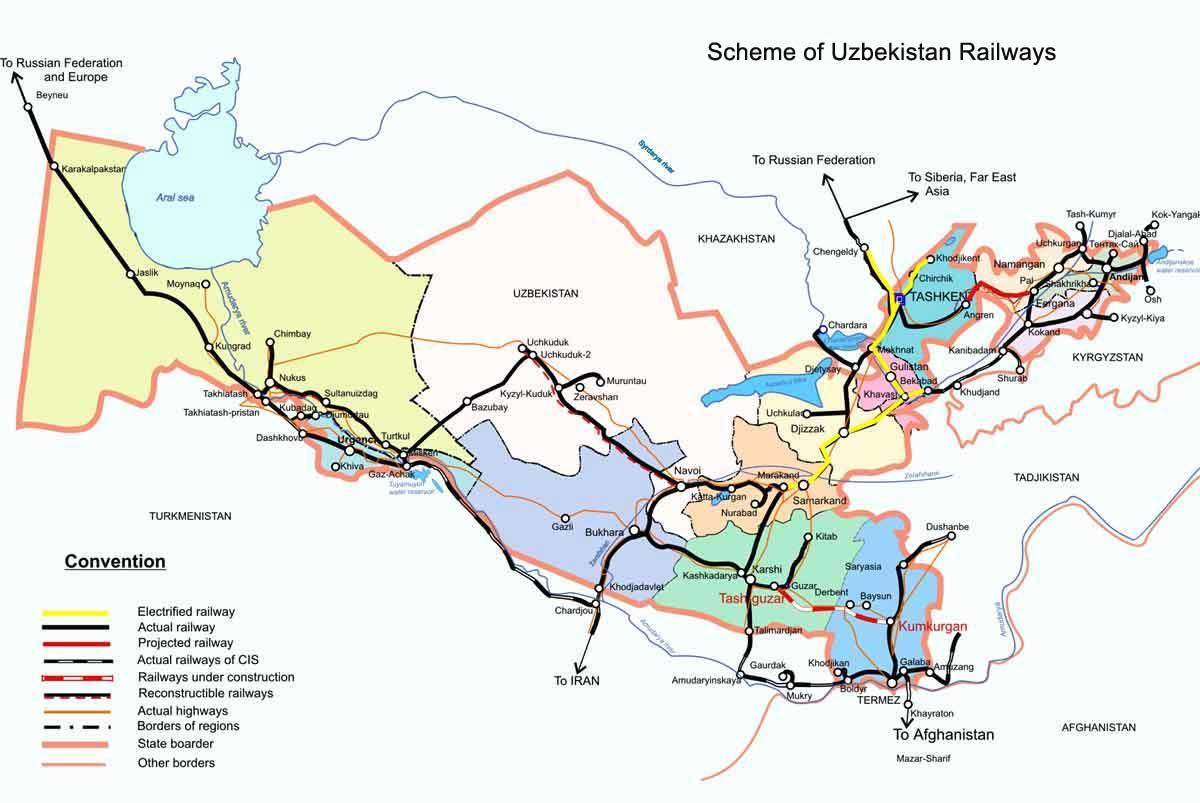 Kazakhstan carte du train