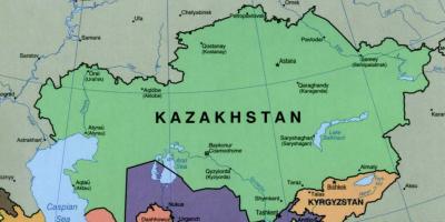 La carte de almaty, Kazakhstan