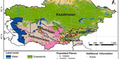 Carte de la république du Kazakhstan du climat