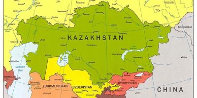 Carte de la république du Kazakhstan carte de l'asie