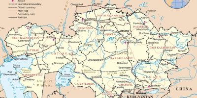 Carte de la république du Kazakhstan politique