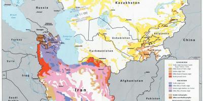 Carte de la république du Kazakhstan religion